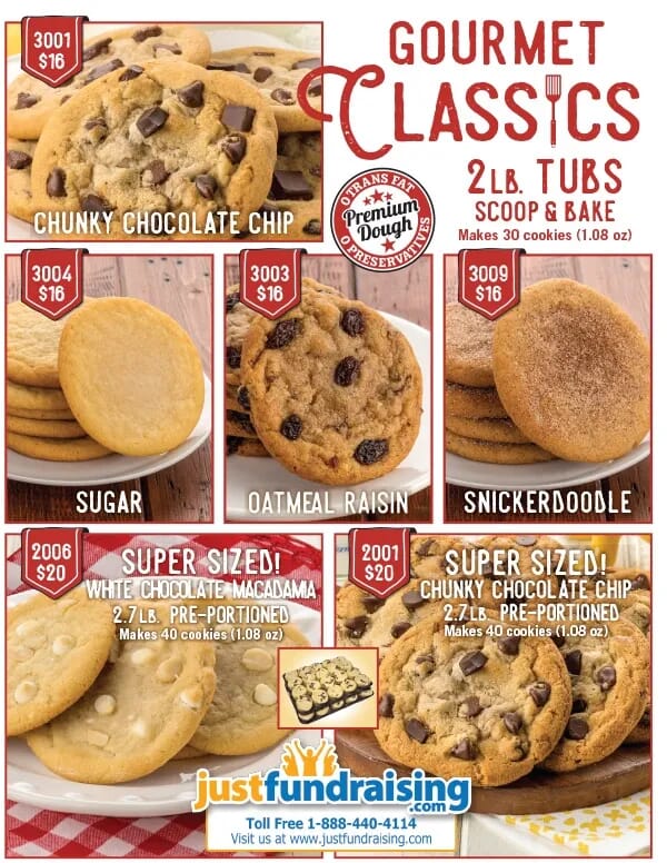 $16 Cookie dough plus fundraiser program
