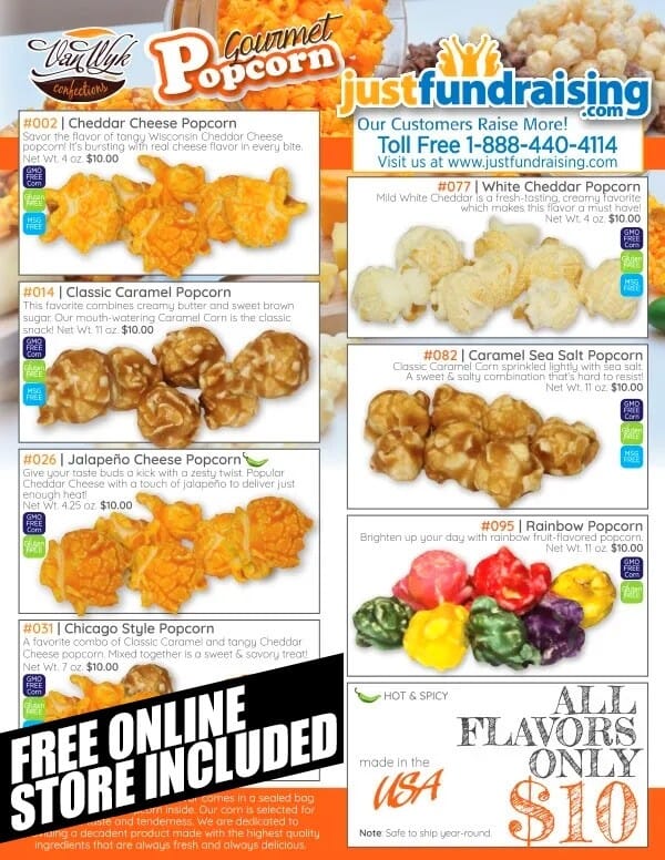 Gourmet Popcorn Fundraiser 40 Profit! JustFundraising®